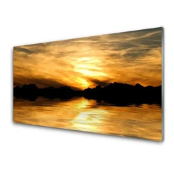 tulup.si Slika na steklu Abstrakcija graphics 125x50 cm 4 obešalnika