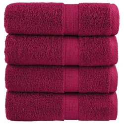 Premium ručnici za pranje SOLUND 4 kom. bordo 30x30 cm 600 g/m2