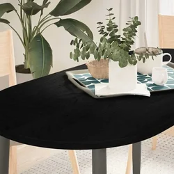 Stolna ploča tamnosmeđa 120x60x2 cm ovalna masivna hrastovina
