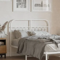 Vidaxl vidaXL Kovinsko vzglavje postelje belo 120 cm