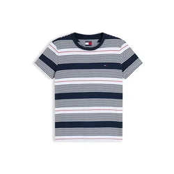 Tommy Jeans Majica ESS mornarska / rdeča / bela