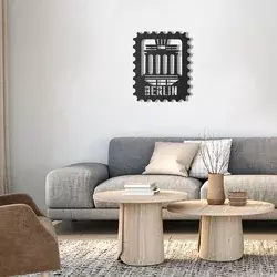 Wallity Zidna dekoracija Berlin Stamp, Crna