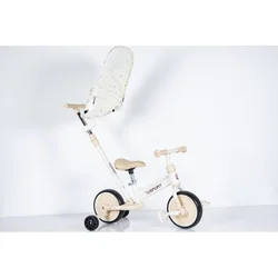 WinnerBike Dečiji tricikl 5 u 1 sa ručkom i tendom, 12, Beli