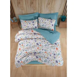 Floral - Set pokrivača u ljubičastoj i tirkiznoj boji
