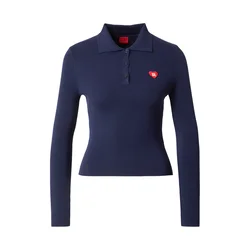 HUGO Pulover Sareplinny temno modra