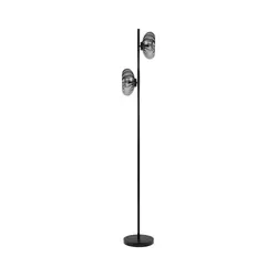 Osram - Podna lampa DECOR SMOKE 2xE14/12W/230V crna/zadimljeno-siva