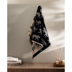 Madame Coco Leopard Peškir za lice, 50x85cm, Crni