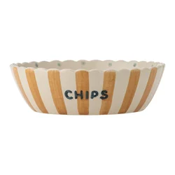 Rumena/kremno bela keramična skleda o 24 cm Chip – Bloomingville