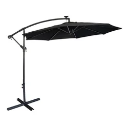 Suncobran 3m antracit sa solarnim led svetlom uv50+