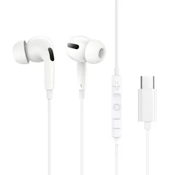 Slušalke Baseus Encok C18 USB-C, z mikrofonom - bele