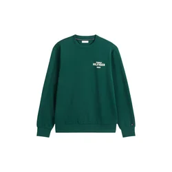 TOMMY HILFIGER Majica 1985 smaragd/bela