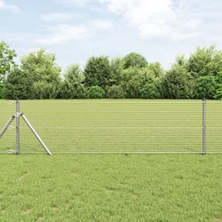 Temeljna zavarena žičana ograda 50 x 0,8 m Srebrna Mreža