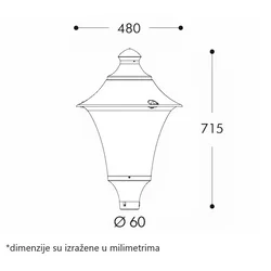 LED ULICNA SVETILJKA REMO 400 50W SIVA