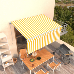 Tenda na ručno uvlačenje s roletom 3 x 2,5 m žuto-bijela