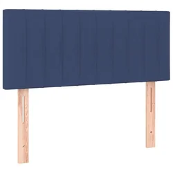 Vidaxl Posteljno vzglavje modro 100x5x78/88 cm blago