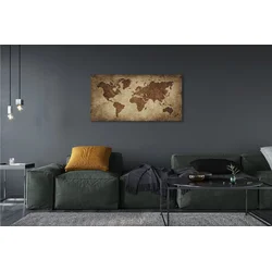 tulup.si Slika na platnu Siva zemljevid 125x50 cm