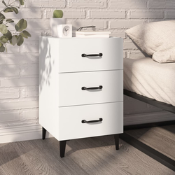 vidaXL Nočna omarica bela 40x40x66 cm konstruiran les