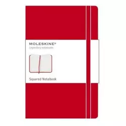 Bilježnica s tvrdim koricama Moleskine Classic Squared - Crvena, karirani listovi