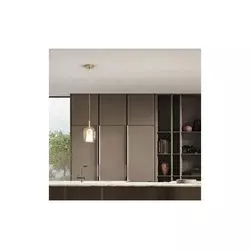 Ondaluce - Luster na sajli THELMA 1xE27/15W/230V prečnik 19,5 cm zlatna/duvanska bež