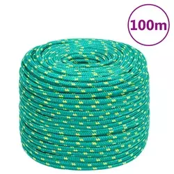 Brodski konop zeleni 8 mm 100 m od polipropilena