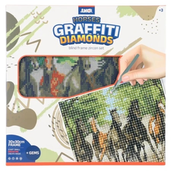 Junior graffiti diamonds blind ram sa bockalicama konji bela 30x30cm ( 132967 )