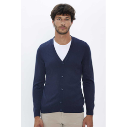 TUDORS Muški kardigan Hirka, Slim Fit, Teget