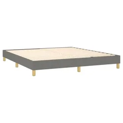 Okvir za krevet s oprugom tamnosivi 160x200 cm od tkanine