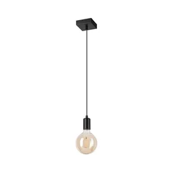 Luster na sajli ASTRID 1xE27/60W/230V mat crne boje