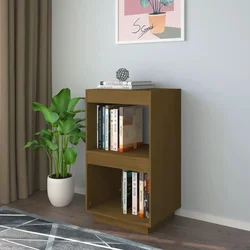 shumee vidaXL Knjižna omara medeno rjava 40x35x71 cm borov les