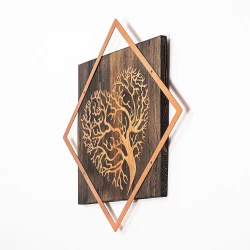 Atelier Del Sofa Zidna dekoracija Tree v3 , 54x54 cm, Smeđe boje