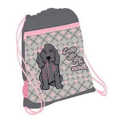 Belmil Sportska torba za devojčice I love my dog 336-91, Sivo-roze