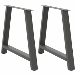 Noge za blagovaonski stol A-oblika 2 kom antracit 90 x (72-73) cm čelik