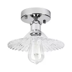 Plafonski luster TRISH 1xE27/15W/230V sjajni hrom/prozirno staklo