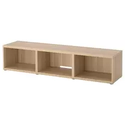 BESTA TV stalaža, belo b. im. hrastovine, 180x40x38 cm