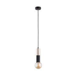 Zavesni luster BOLID na sajli 1xE27/60W/230V zlatna/crna