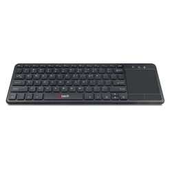C-Tech tipkovnica WLTK-01, brezžična tipkovnica s ploščico na dotik, črna, USB