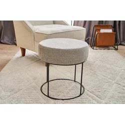 Atelier del Sofa Tabure 40x42x40cm, Krem-Crno