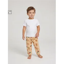 Sinsay - Pamučni komplet: crewneck duks i jogger pantalone sa božićnim motivom - BEŽ
