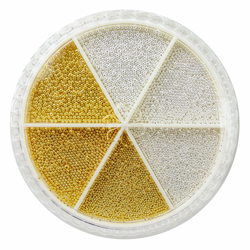 Okraski za nohte v škatlici NANI »kaviar« – Silver/Gold