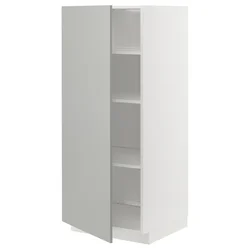 METOD Visoki element s policama, bela/Havstorp svetlosiva, 60x60x140 cm