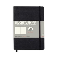 LEUCHTTURM1917 Srednja bilježnica LEUCHTTURM1917 Medium Softcover Notebook - A5, meki povez, točkasti papir, 123 stranice - Black