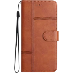 Preklopna torbica Yiscase za Samsung Galaxy S23, rjava