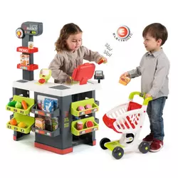 Smoby trgovina Supermarket, sivo zelena