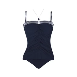 SUNFLAIR Enodelne kopalke marine/bela