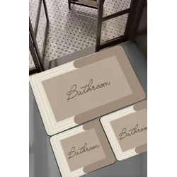 Lessentiel Maison Set prostirki za kupatilo Nakoe, 3 komada, Bež