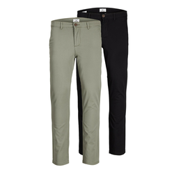 JACK & JONES Chino hlače Marco, črna, zelena