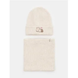 Sinsay - Komplet kape i grejača za vrat Pusheen the Cat - nude