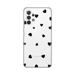 Silikonska maska za Samsung A325F Galaxy A32 4G (EU) Hearts Print Skin providna