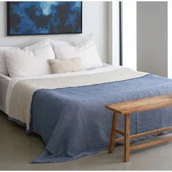 Pamučni prekivač sa dva lica 230x280cm Blue