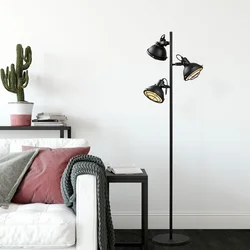 Opviq Podna lampa Spoly 13795, 37 x 37 x 162 cm, 3 x E14, 250 cm Kabl, Crna